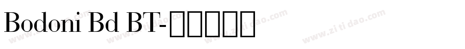 Bodoni Bd BT字体转换